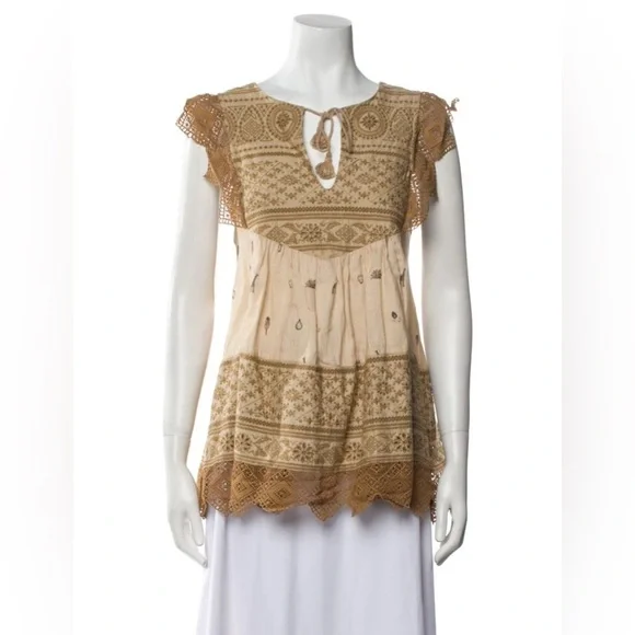 Spell & the Gypsy Collective Designs Muwala Embroidered Blouse Sz M - Picture 4 of 4